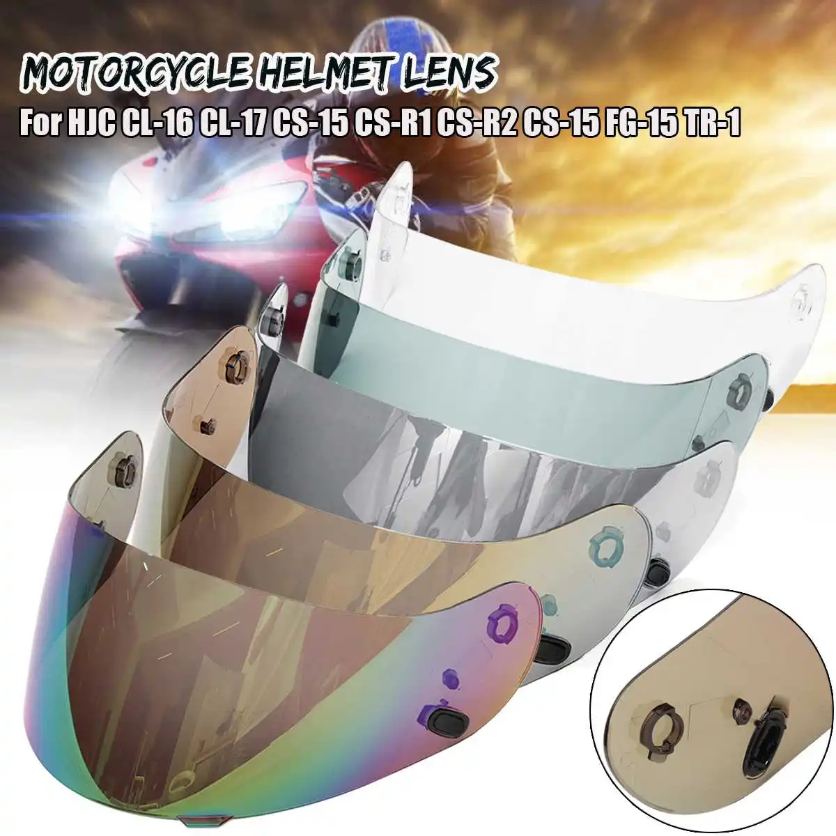 

For HJC CL-16 CL-17 CS-15 CS-R1 CS-R2 CS-15 FG-15 TR-1 motorcycle helmet lens helmet mask
