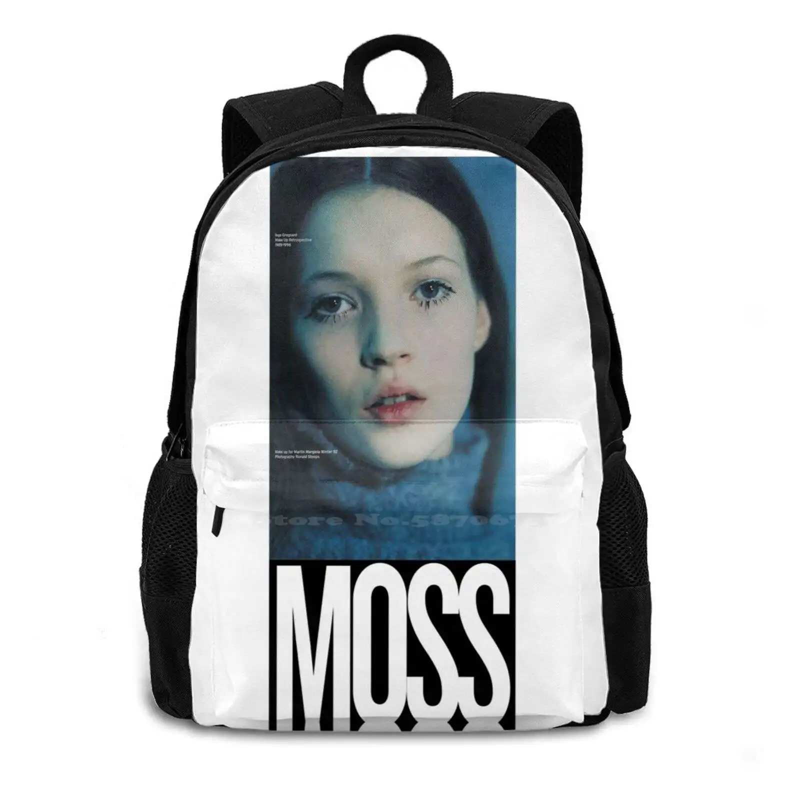 Moss' Print Teen College Student Backpack Pattern Design Bags Model 90S Chic Celebrities