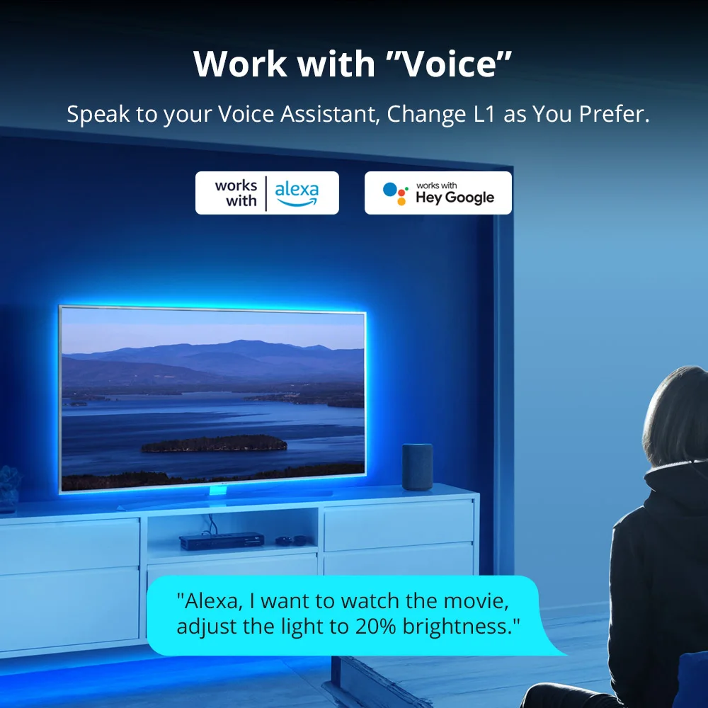 SONOFF L2 2M/5M RGB LED 라이트 스트립 디밍 가능 방수 다채로운 유연한 원격 제어 eWeLink 지원 Google 홈