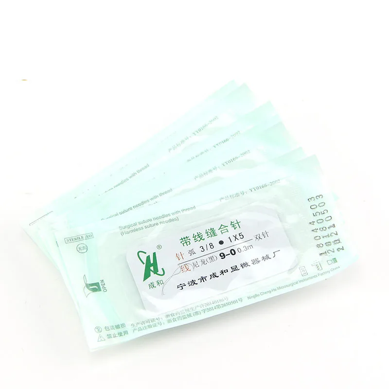 Makeup tools/accessories Suture needle microsurgery nylon monofilament wire round needle 10pc/set