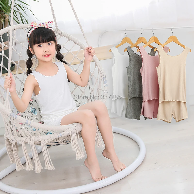 Summer Girls Pajamas set Cotton baby Kids  Pyjamas lovely princess Sleepwear Child 3-15Y spring Pijama Night Wear Clothing Suits