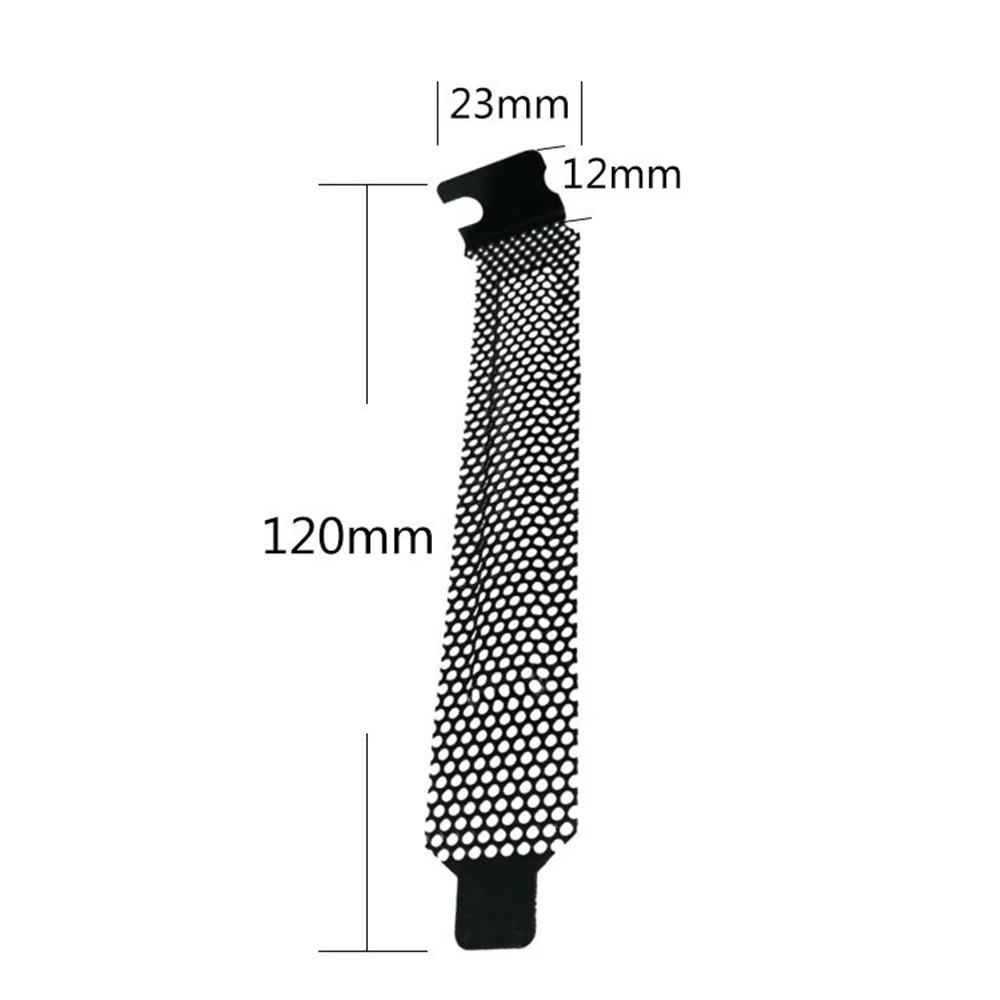 Cubierta de ranura PCI, limpiador de filtro de polvo, placa ciega, acero duro, negro con tornillos para Accesorios de ordenador, marco de chasis,