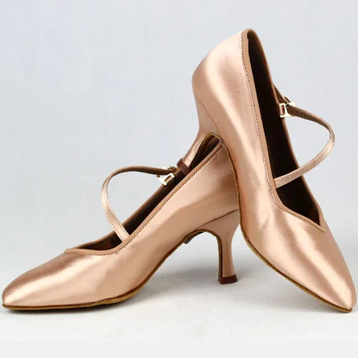 Closed Toe BD138 Frauen Stardard Tanzen Schuhe Weiß Fleisch 2,5 zoll Stabile Praxis Latin Ballroom Dance Schuhe Für Mädchen – Detail 8