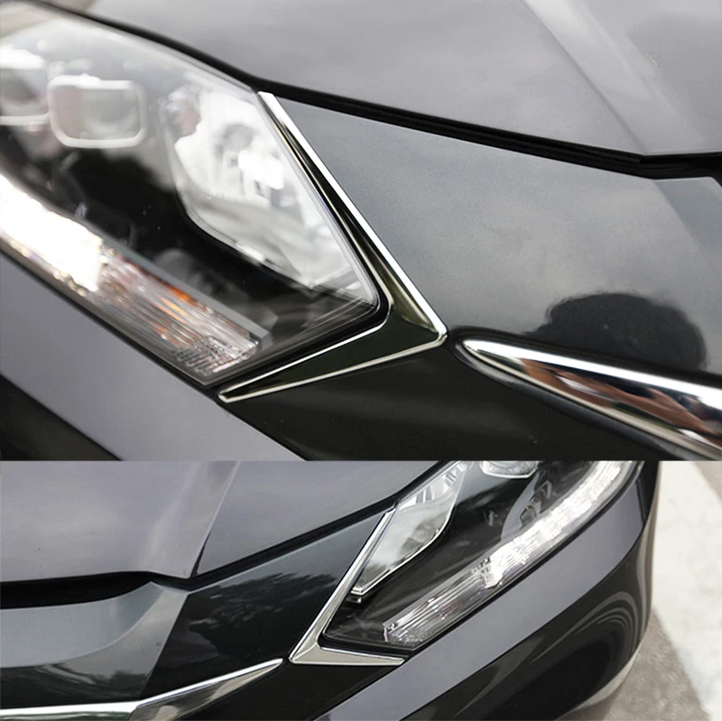 For Honda HRV HR-V Vezel 2014 2015 2016 2017 2018 front Headlights Trim Cover Decorative Head light Triangle Cover Frame