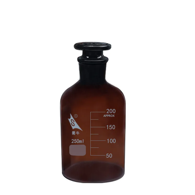 Labor Kleine Mund Braun Reagenz Flasche Neutral Material Matt Mund Kleine Mund Braun Reagenz Bottle60/125/250/500ml