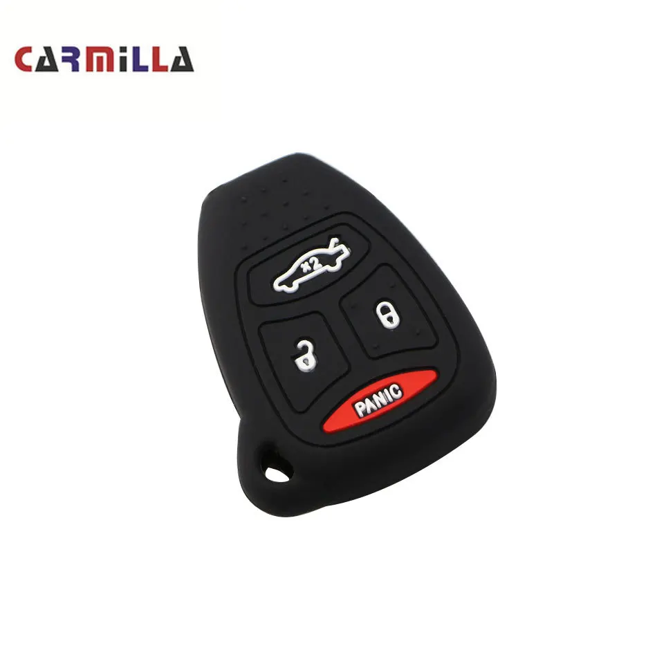 Silicone Car Key Case Cover for Jeep Wrangler Compass Liberty for Dodge Caliber Nitro for Chrysler 300 PT Cruiser Sebring