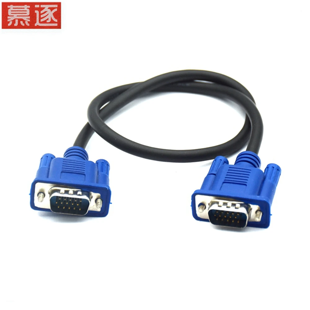 كابل VGA 3 5 ، وصلة فيديو لشاشة الكمبيوتر والتلفزيون ، بطول 0.3 متر-3 متر