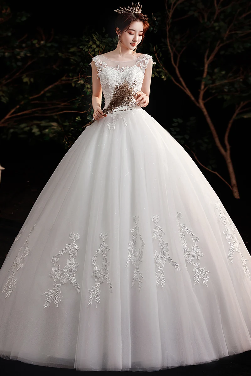 Di lusso Abito Da Sposa Nuova Sposa Vintage Lace Up Abiti Da Sposa Plus Size Abiti Da Sposa Abiti di Sfera Abiti Da Sposa 2020