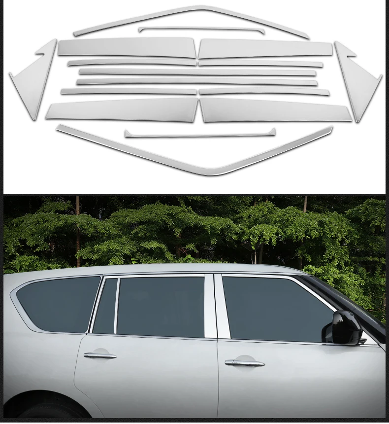 

Нержавеющая сталь снаружи подоконник крышка планки для nissan patrol 2010 2011 2012 2013 2014 2015 2016 2017 2018 y62