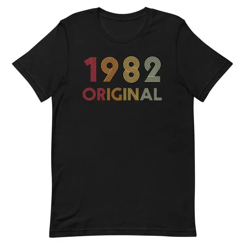 39th birthday T-shirt original 1982 interesting birthday shirt ladies birthday gift summer personality casual cotton unisex
