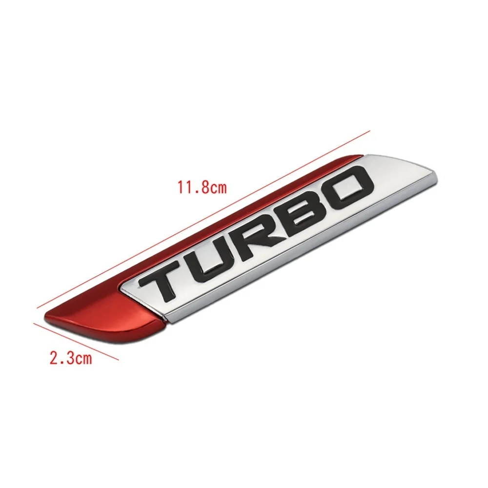 DSYCAR 3D Metal TURBO Turbocharged Car sticker Logo Emblem Badge Decals Car Styling DIY Decoration Accessories for Frod Bmw Ford