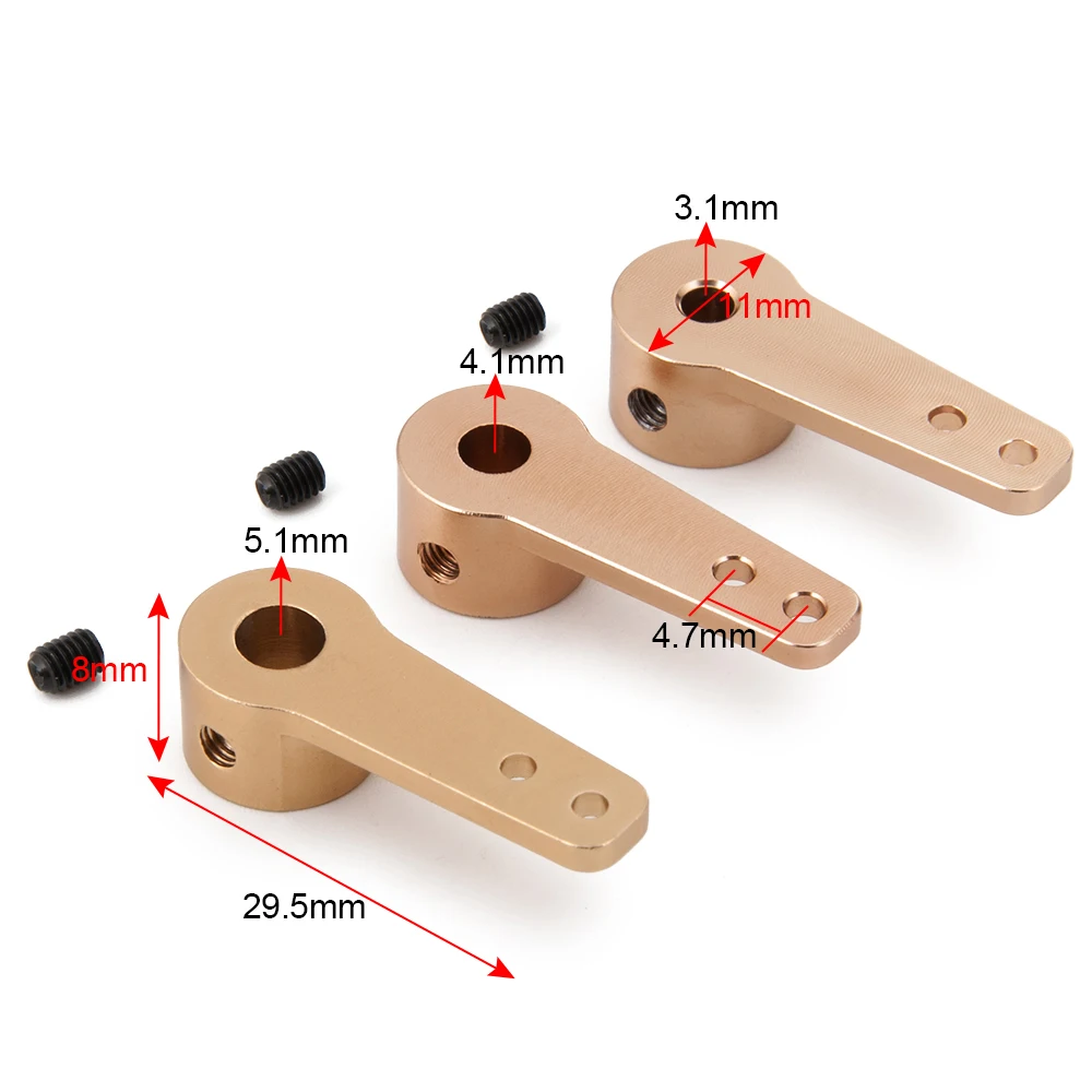 AXSPEED metallo sterzo Servo braccio singolo e doppio corno braccio 3.1/4.1/5.1mm per RC Car Boat Servo Roker Arms timone parti di aggiornamento