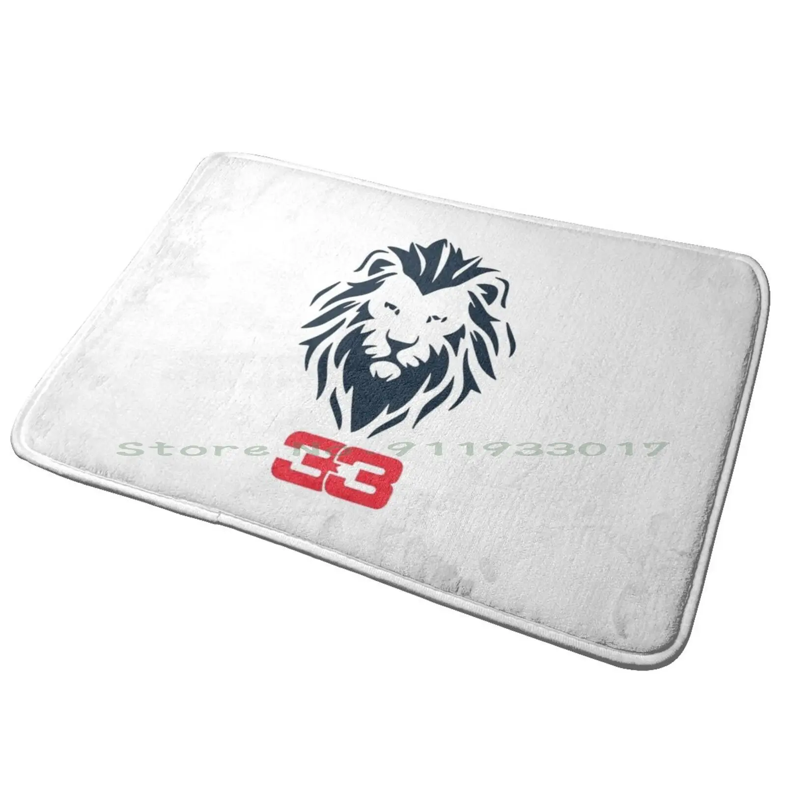 33 Mad Max Lion Logo F 1 Car Racing Entrance Door Mat Bath Mat Rug Kyokushin Karate Italian Italy Anti-Slip Bedroom Kitchen