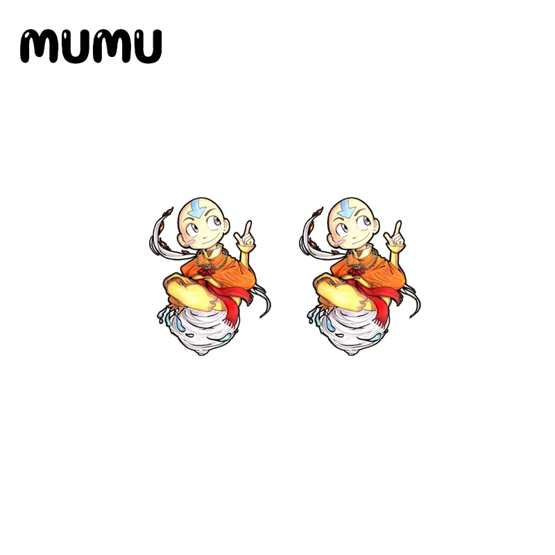 2020 New Avatar Aang Avatar the last airbender Stud Earring Funny Acrylic Earrings Handmade Epoxy Resin  Jewelrys