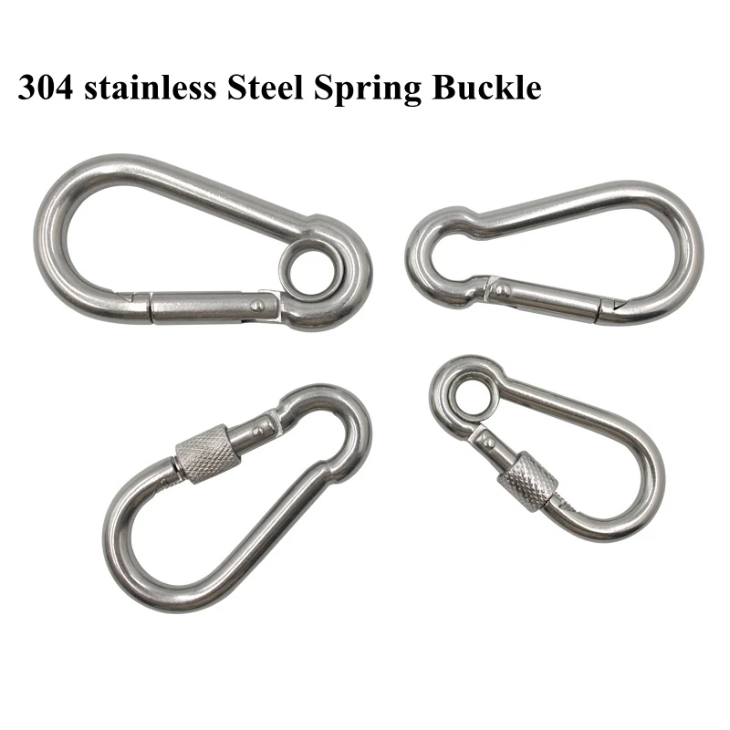 M5~M14 304 Stainless Steel Spring Door Buckle Wire Rope Tension Device Spring Clasp Shading Net Tarpaulin Installation DIY Tools