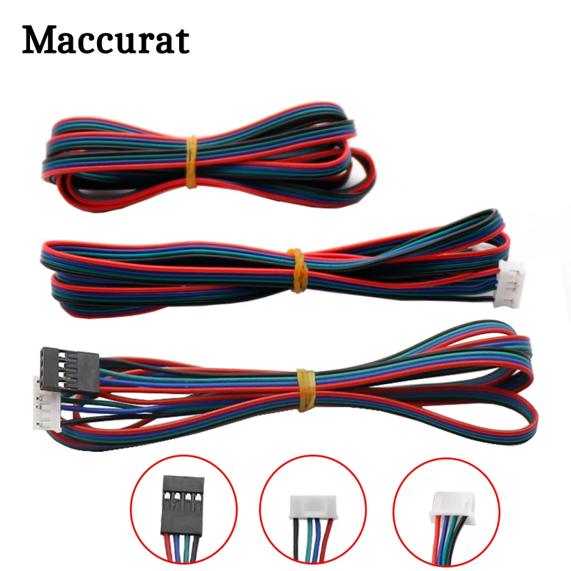 Stepper Motor cables/wire XH2.54 4pin DuPont connector extension to 6pin White Terminal line 3D Printer Parts 50/80/100/150cm