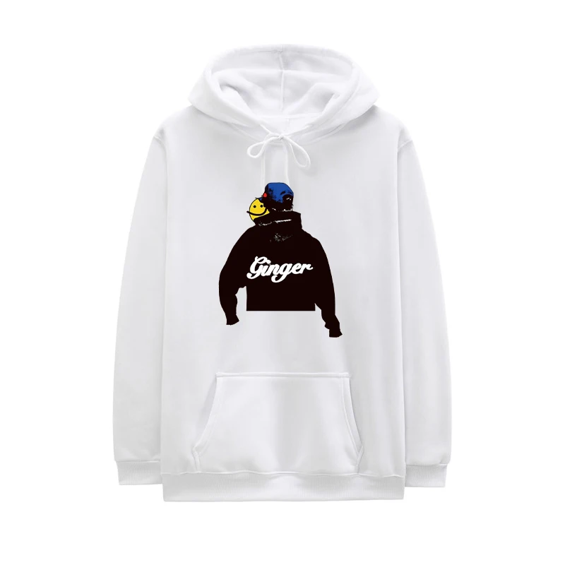 GINGER Hip Hop Hoodie Men Women Fleece Pullover SweatshirtsGINGER Letter Print Anime Funny Hoodies Brockhampton Streetwear