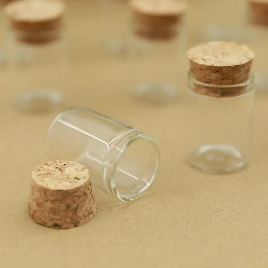 24pcs/lot 22*30mm 5ml Small Glass Bottle Stopper Test Tube Cork Mini Bottles Container Small Jars Tiny Bottle glass