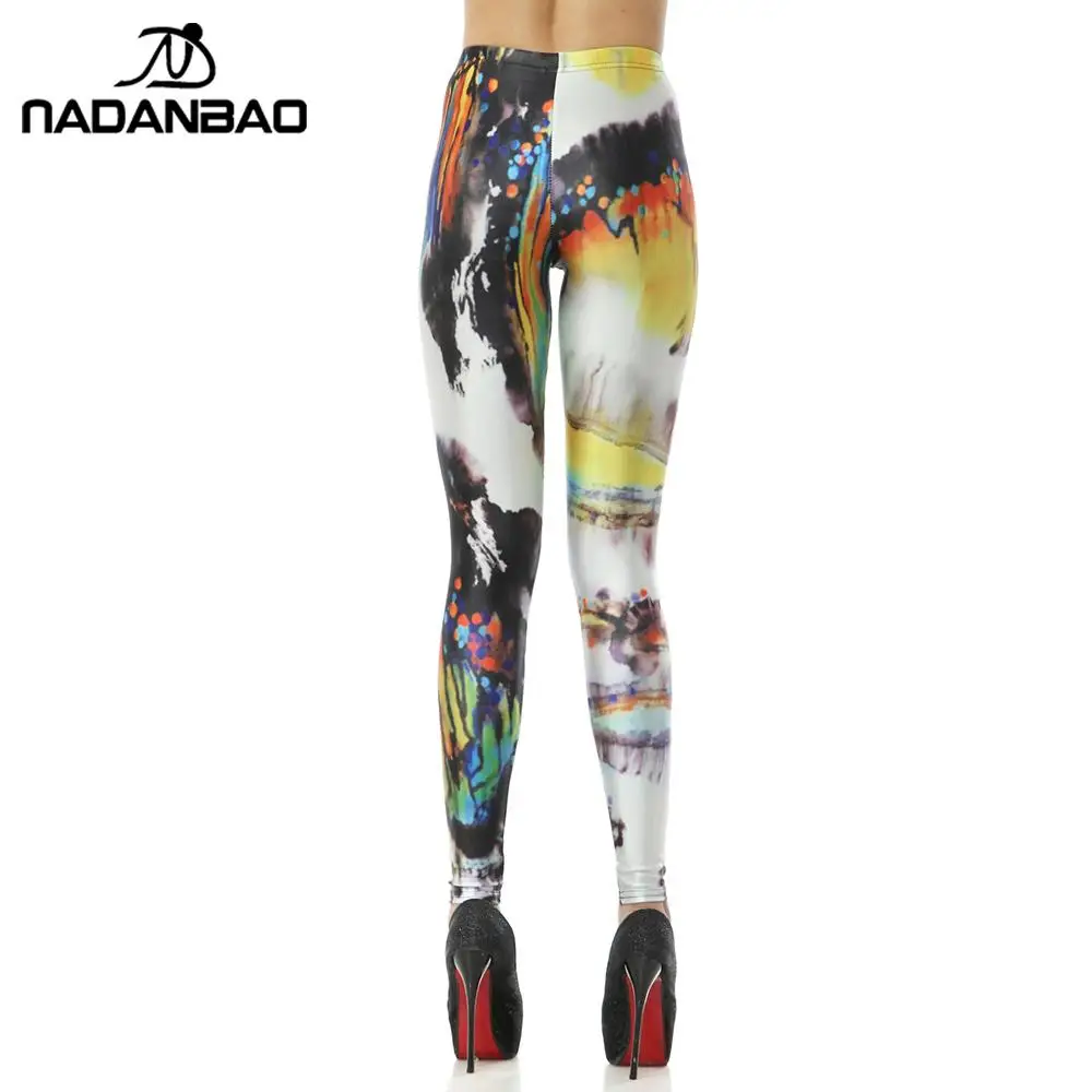 NADANBAO Women Fashion Graffiti Fitness Leggin Fashion Workout