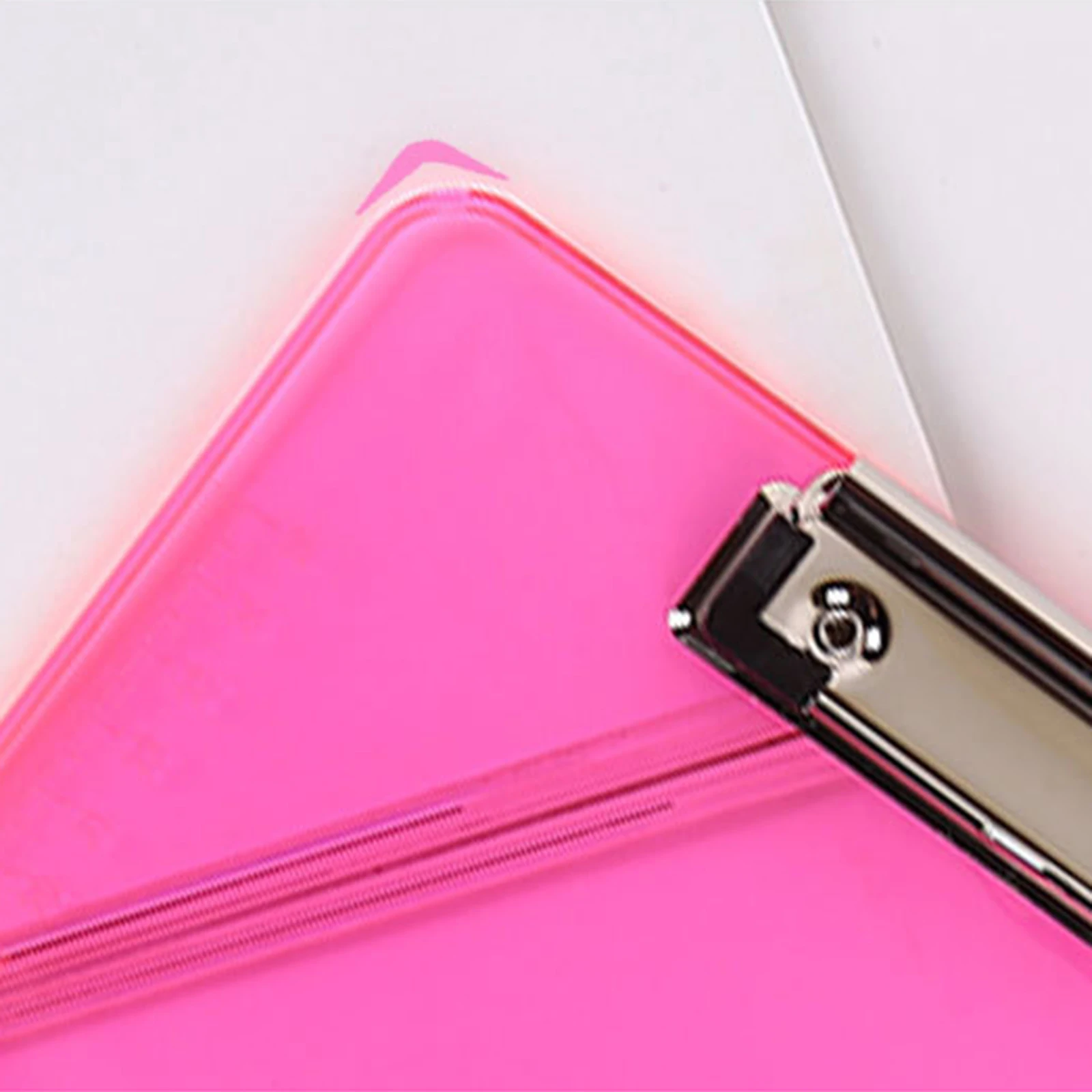 A4 Colourful Transparent Clip Boards Plastic File Folder Document Clip Writing Board Menu Bill Folder School Office Stationery