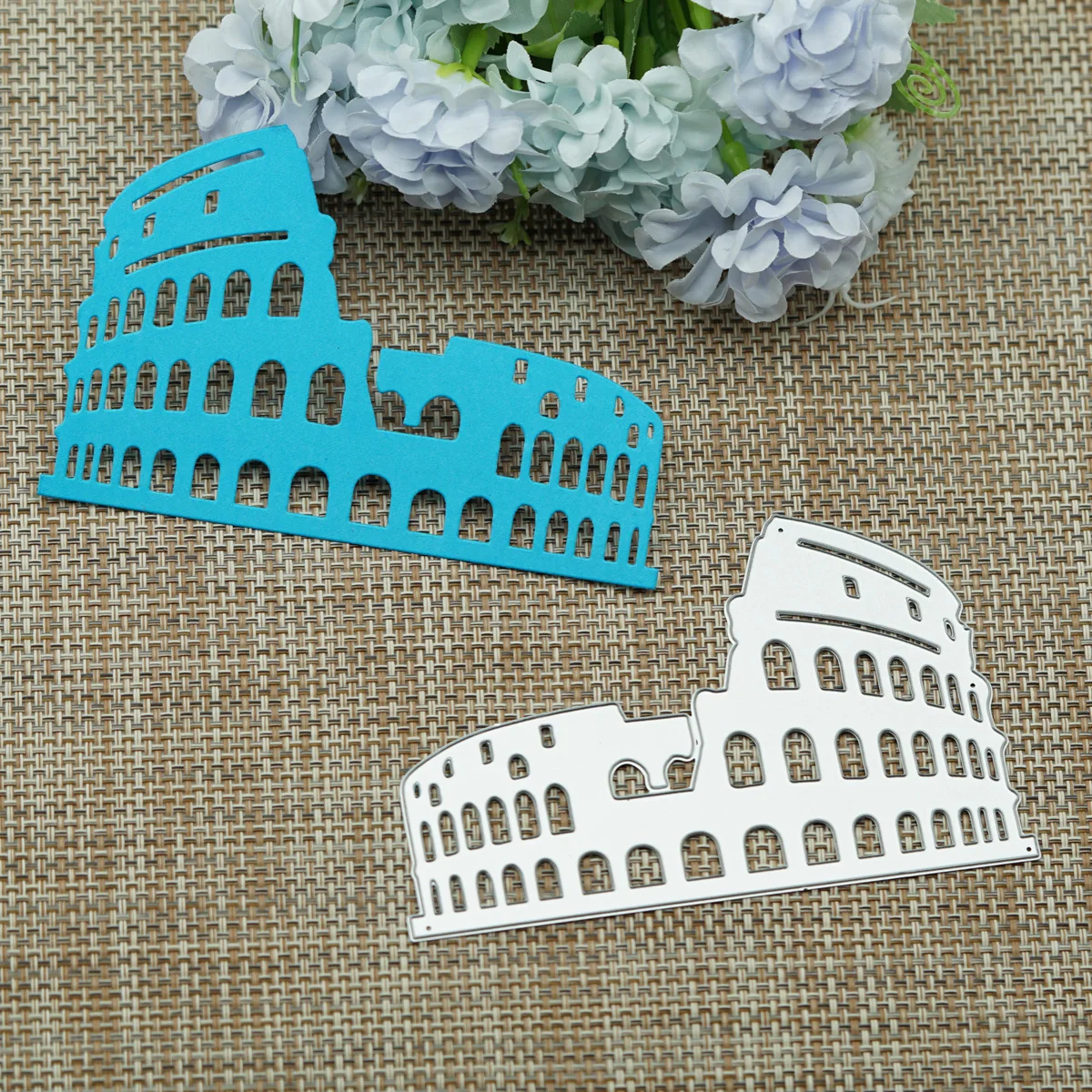 Italy Landmark Roman Colosseum Metal Cutting Dies For Scrapbooking DIY Photo Album Card Clipart Decorating Paper Cutter Stencil