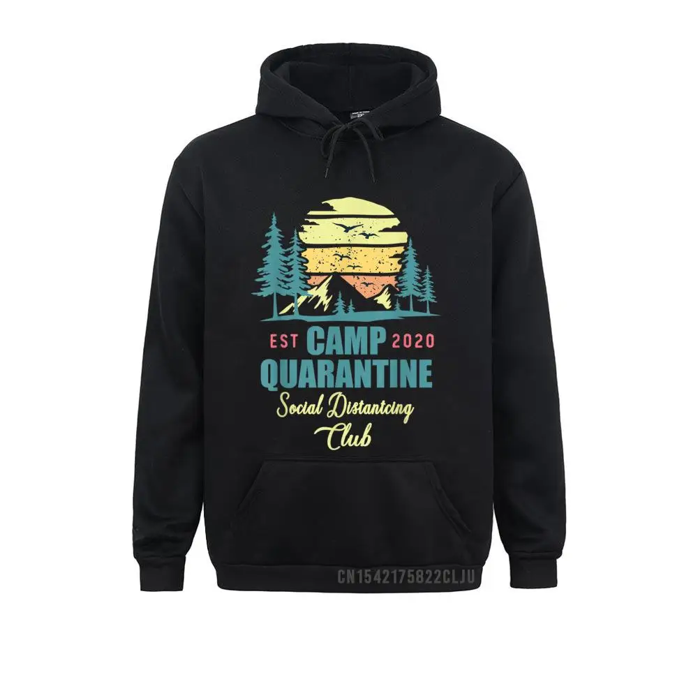 Camp Quarantine Social Distancing Club Funny Campin Gift Warm Men Sweatshirts Funny Slim Fit Hoodies Clothes For VALENTINE DAY