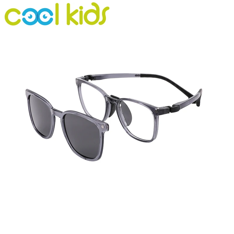 COOL KIDS Sunglasses Clip-on Optical Prescription Children Gafas de sol Polarized Sun Glasses Eyewear for Kids Eyeglasses Frames