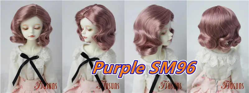 JD338 4-5' 5-6' 6-7' 7-8' 8-9' 9-10' Retro Monroe Wave Synthetic Mohair Doll Wigs 1/8 1/6 1/4 1/3 MSD SD DOD Blythes BJD Hair