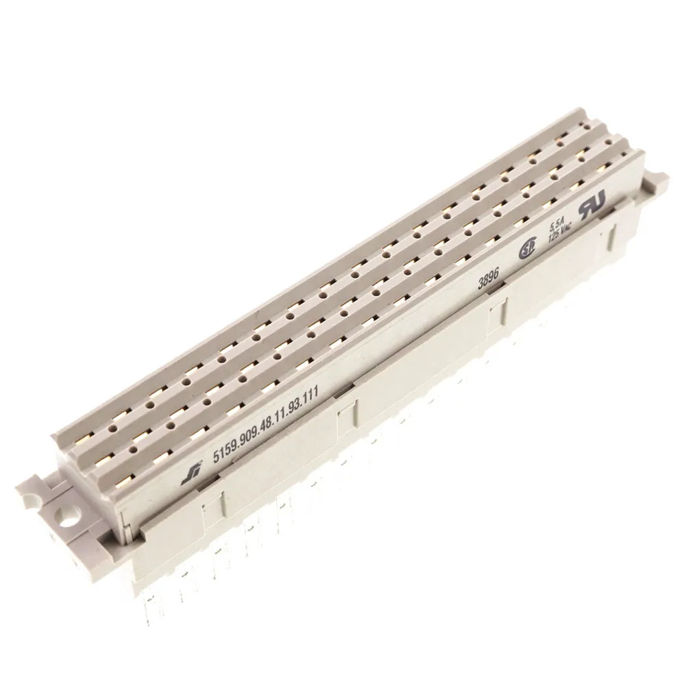 2pcs DIN 41612 Connector 3 Rows 48 Pin Din Receptacle Female Wire Solder 3x16 48 Pin Pitch 5.08 mm 5.5 Amp Din Socket