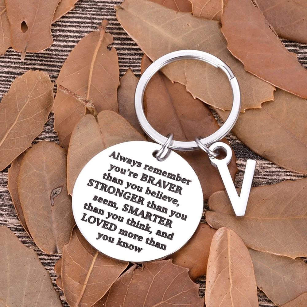Fashion Keychain Birthday Graduation Gifts for Him Her Quote \