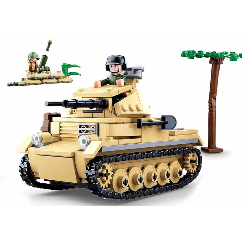 

SLUBAN World War II German Military Panzer Tank Moc Building Blocks Sets Figures Kids Educational Toys Boys Classic Model Kit