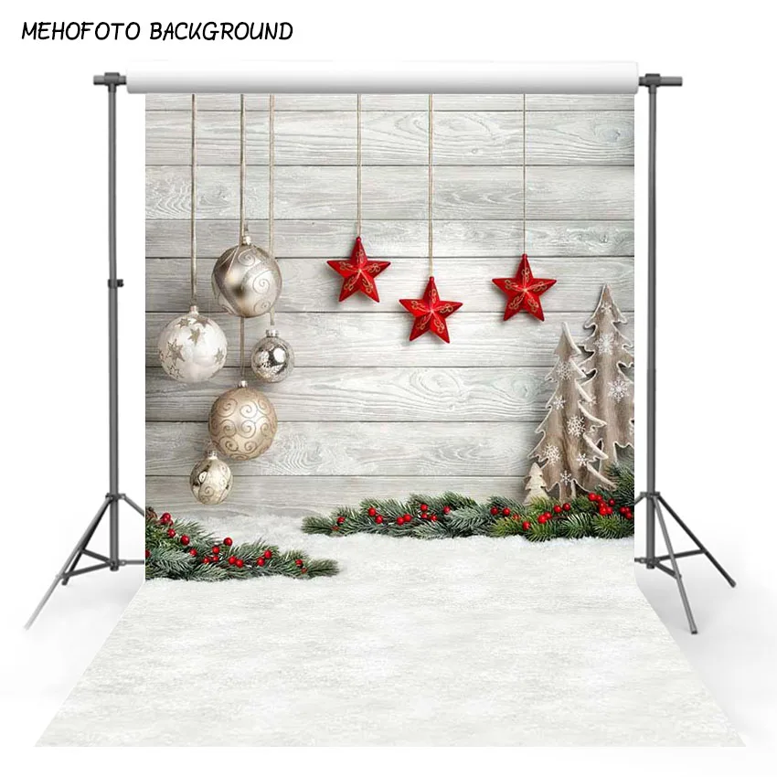 Christmas Wood Wall Backdrop Photography Winter Fireplace Background Decoration Adult Kids Girl Photo New Year Studio Photobooth