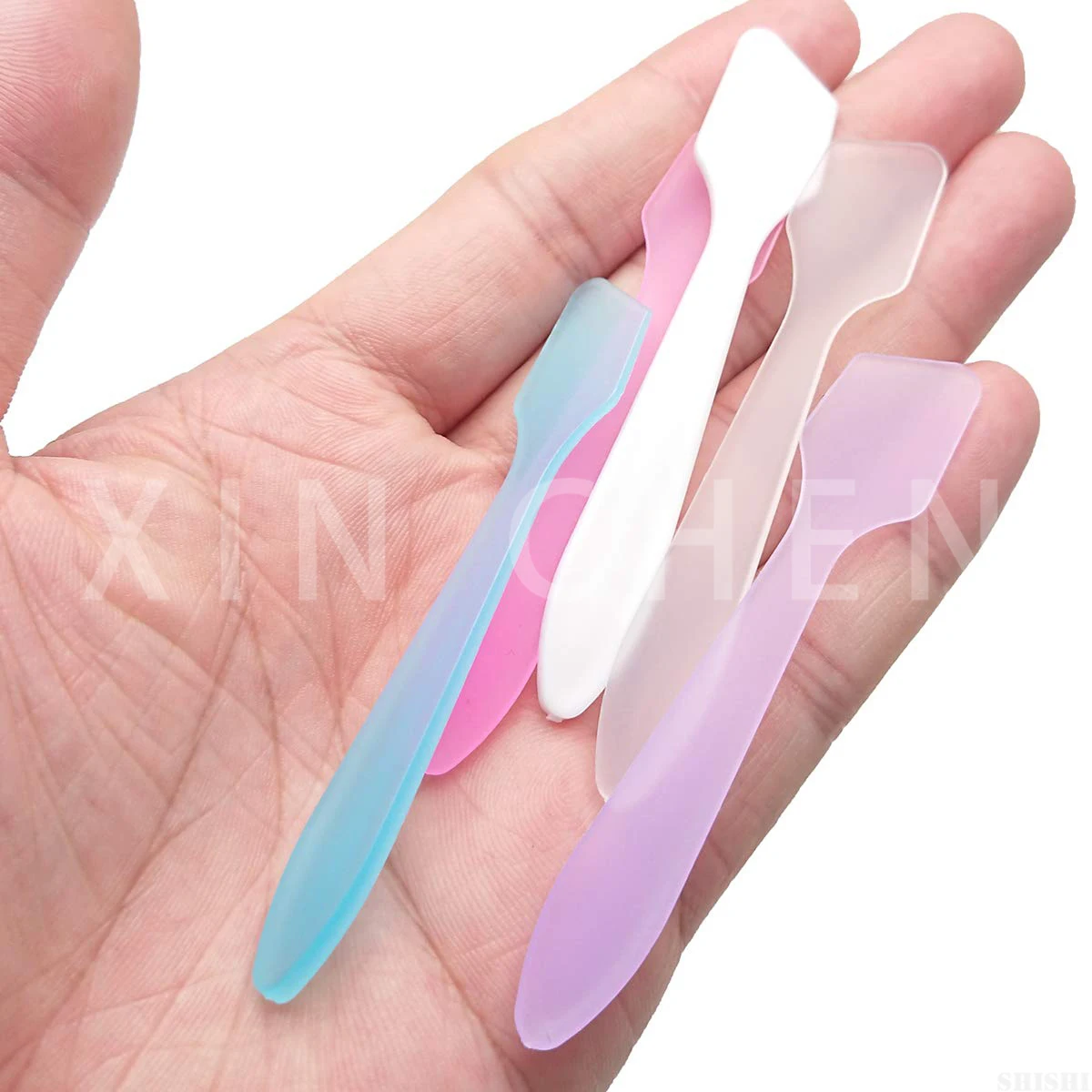 50pcs Mini Cosmetic Spatulas Face Cream Makeup Mask Spoon Cosmetic Scoop DIY Make Up Tools Cream Stick Beauty Tool Kits