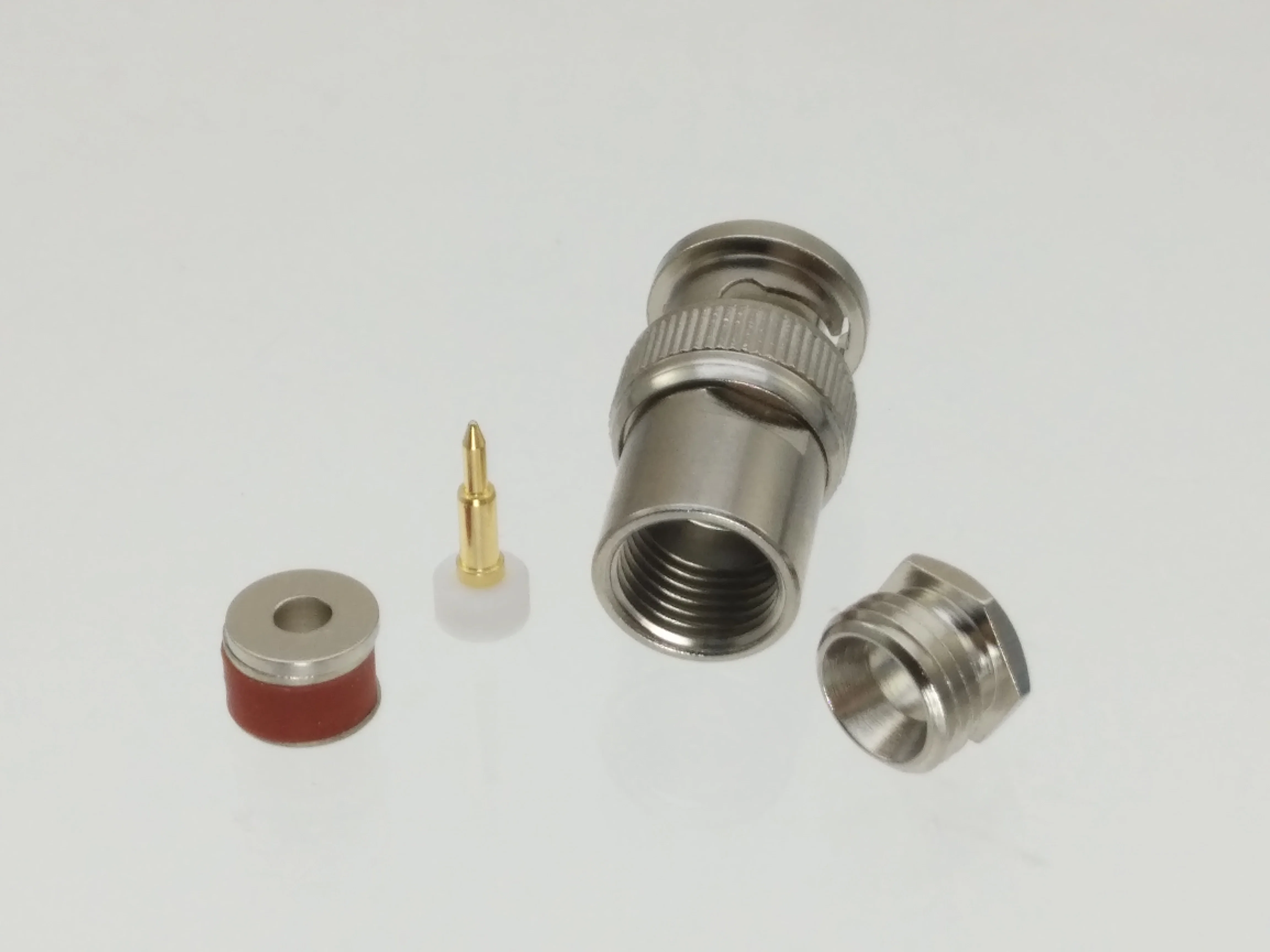 1Pcs BNC male plug clamp RG58 RG142 LMR195 RG400 Cable RF Coaxial connector Wire Terminals