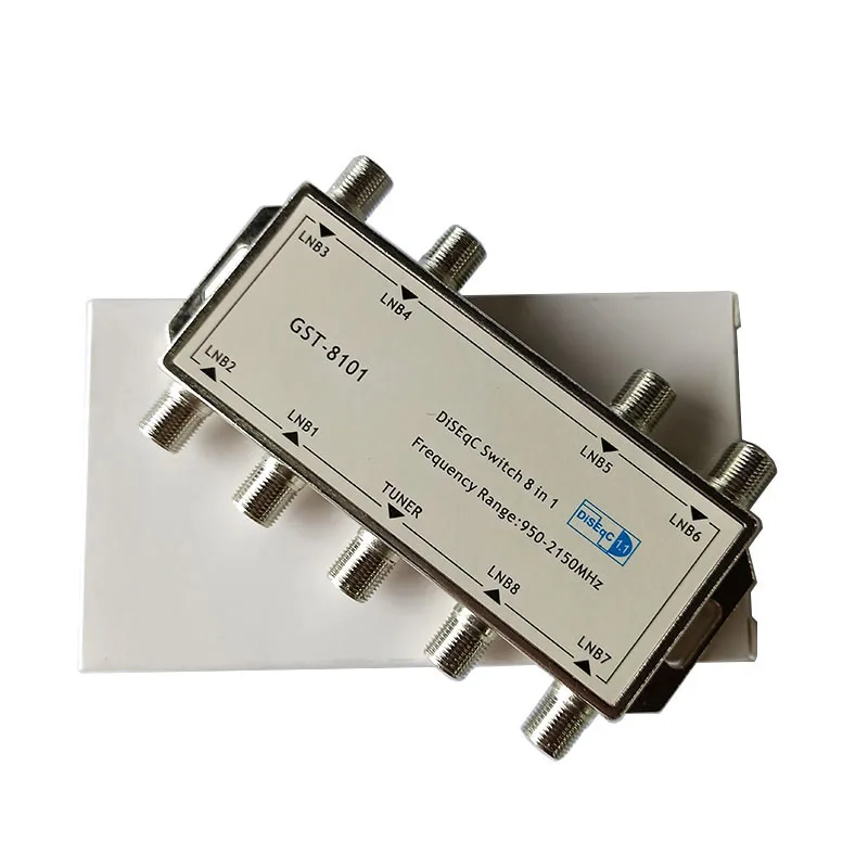 DiSEQC-Interruptor Do Receptor De TV Por Satélite, LNB Multiswitcher, 8 em 1 Out para DVB S2, 8x1, Alta Qualidade, Mais Recentes