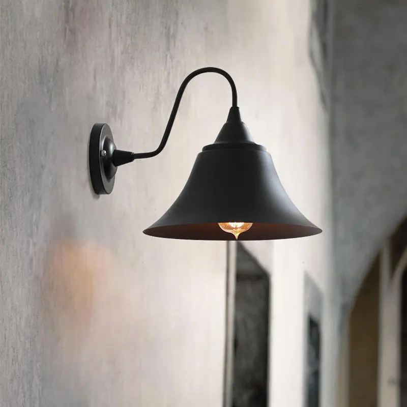 American Retro Industrial Wind Wall Lamp Creative Bedside Balcony Aisle Iron Lighting Nostalgic Corridor Bar Cafe Lamp