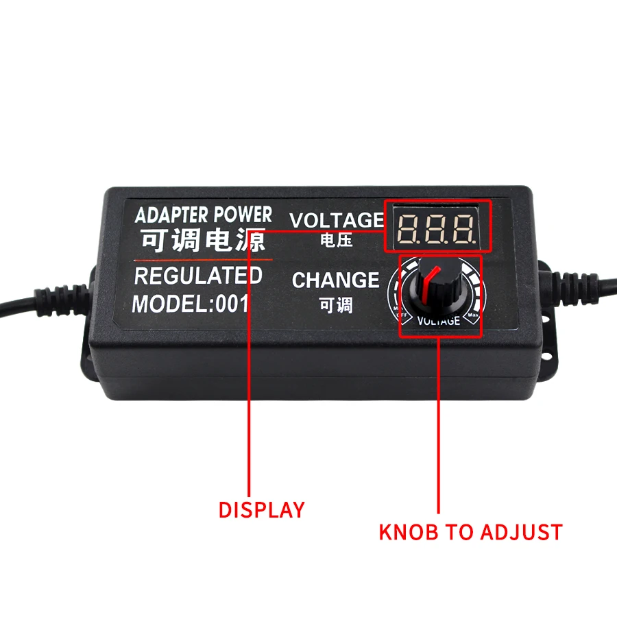 3V-24V 3A adjustable power adapter supply display screen AC TO DC 220V 3V-12V 5A multi voltage power adapter 8 Plug Connect