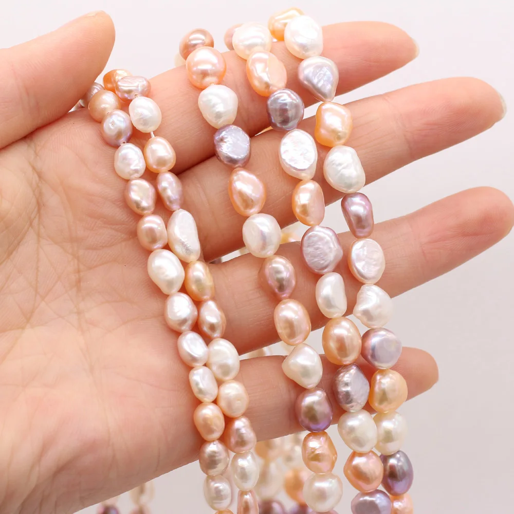 

Natural Freshwater Pearl Beads Color Mixing Irregular Pearls for Women Jewelry Making DIY Elegant Necklace Bracelet Gift 36cm