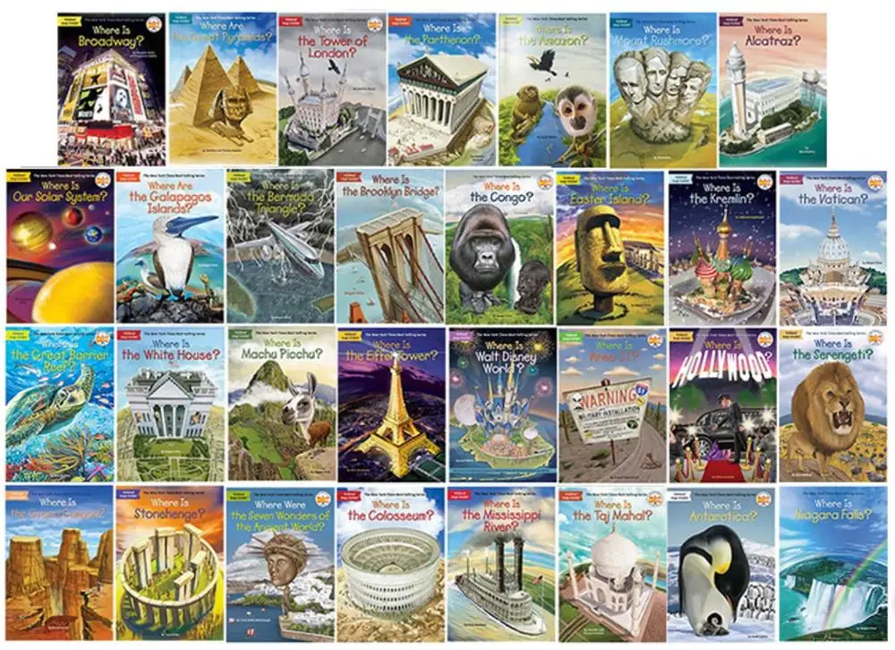 30 Books/Set Where Is Children's English Popular Science World Geographical And Historical Sites Book Early Education Learning