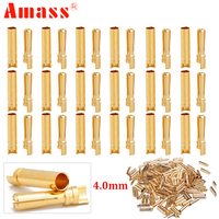 10pair/lot AMASS 4.0mm 4mm Gold Plated Bullet Connector For RC Battery ESC And Motor Helicopter Boat Quadcopter FPV Drone Toys