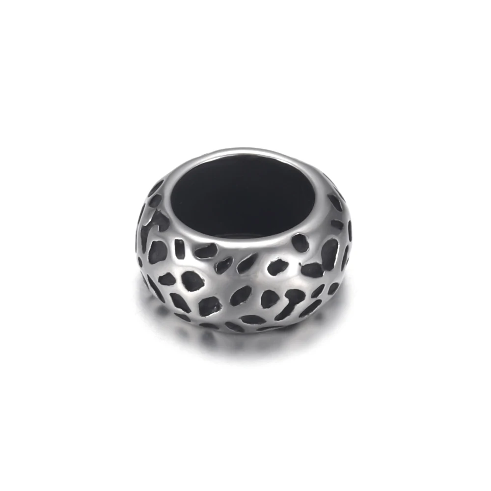 Stainless Steel Drum Bead Polished 6mm Large Hole Metal Beads Bracelet Charms for DIY Jewelry Making Accessories