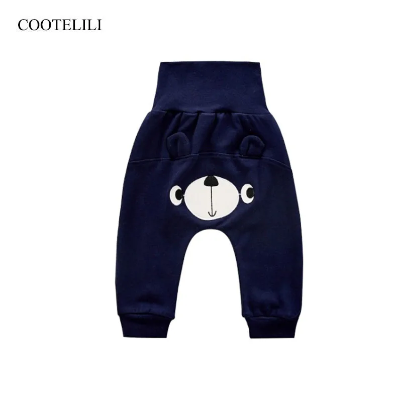 

COOTELILI New Born Baby Boys Girls Pants Cute Bear Spring High Waist Trousers Infant Baby Autumn PP Pants Animal Harem Pants