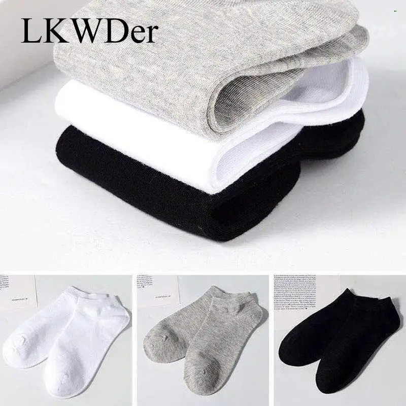 

10 Pairs Short Socks Summer Mens Womens Breathable Sports Boat Socks Ankle Socks Low Cut Cotton White Black Meias Hombre Men