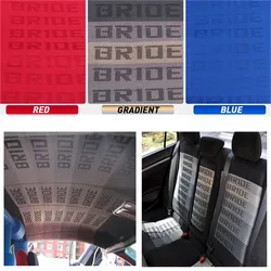 100CM x150CM Black JDM BRIDE Racing Car Seats Fabric Bride Fabric Cloth Auto Fabric Interior Accessory (1pcs=1m*1.52m )RS-BAG041