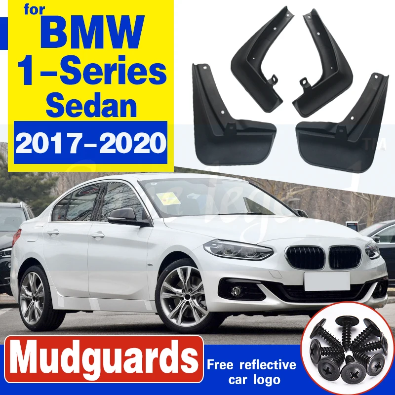 Car Front Rear Mud Flaps Molded For BMW 1 series Sedan 118i 120i 2017 2018 2019 2020 Mudguards Mudflaps Splash Guards Fender