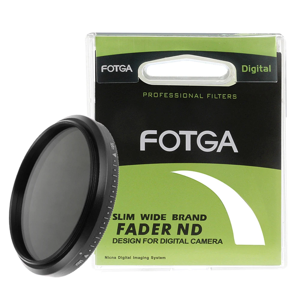 FOTGA wąski tłumik regulowany zmienna filtr ND ND2 do ND400 43 ~ 86mm 52 58 67 72 77 mm