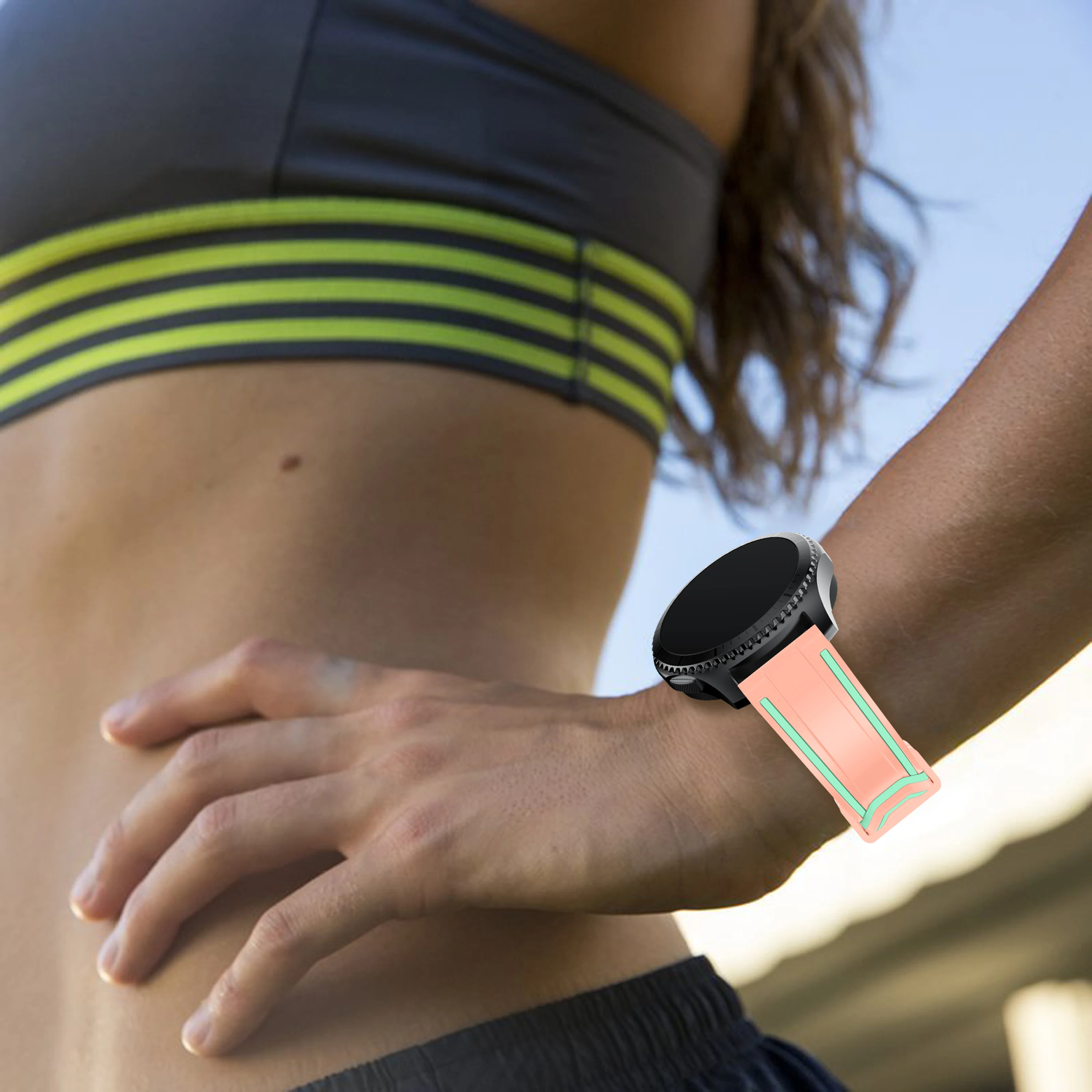 22 مللي متر جديد وصول سيليكون الرياضة الفرقة لسامسونج جير S3 46 مللي متر حزام ساعة استبدال سوار لساعة سامسونج جالاكسي 46 مللي متر ساعة