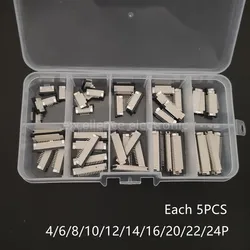 50pcs FFC FPC Connector 1.0mm 4/6/8/10/12/14/16/20/22/24 Pin Top Contact Flat Cable Connector Socket Sets