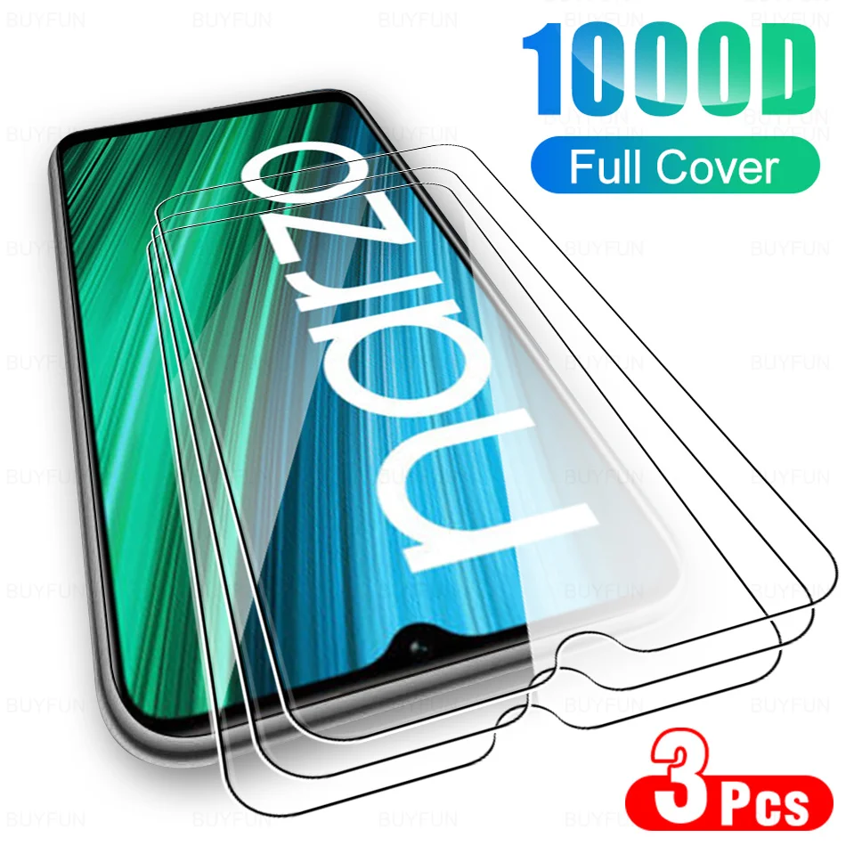 3PCS Tempered Glass Case For Realme Narzo 50A 6.5