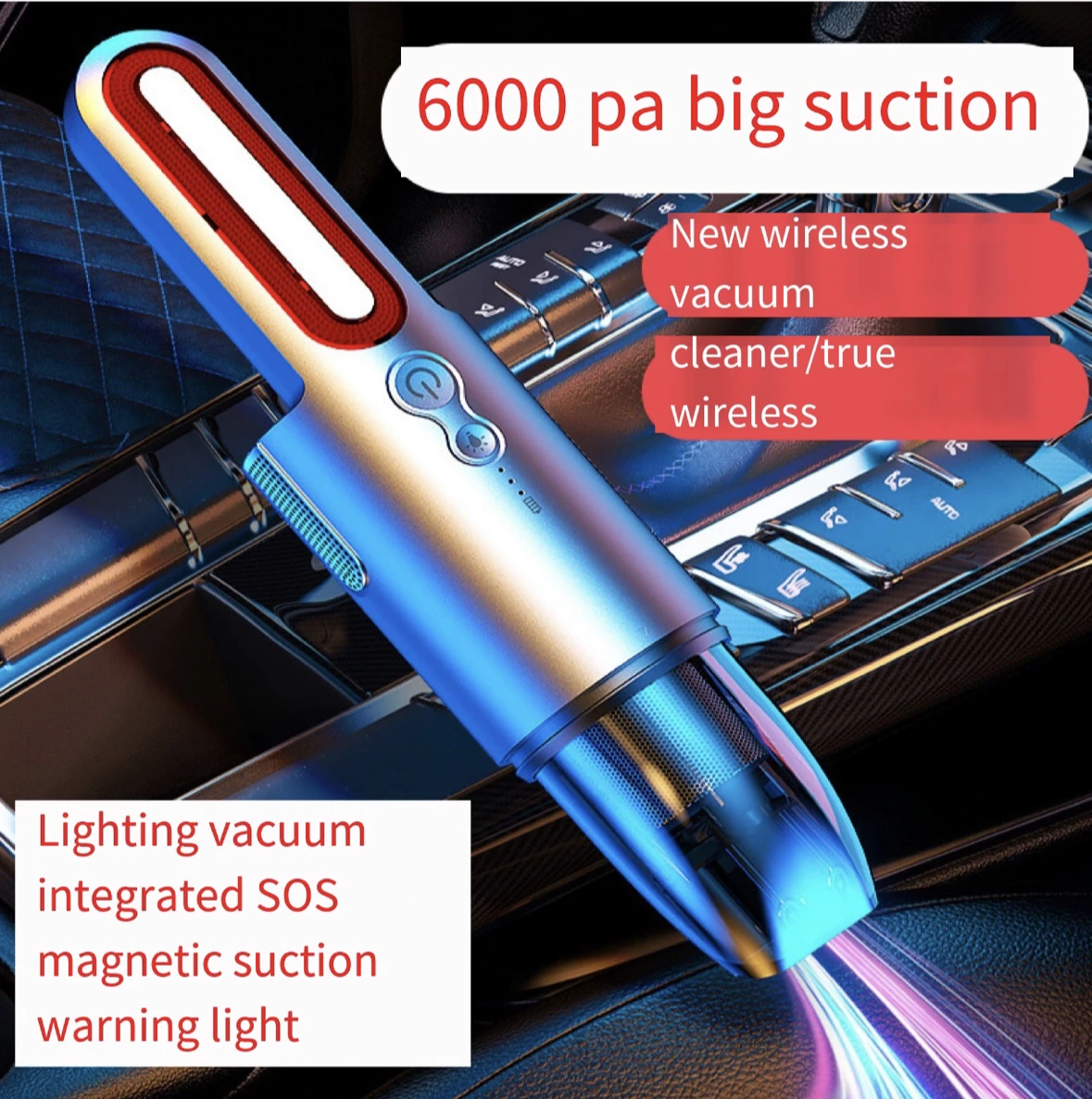 70W Portable Wireless Handheld Car Vacuum Cleaner Auto Vaccum 6000Pa Strong Suction For Car Home Office Cleaning Vacuum Cleaner